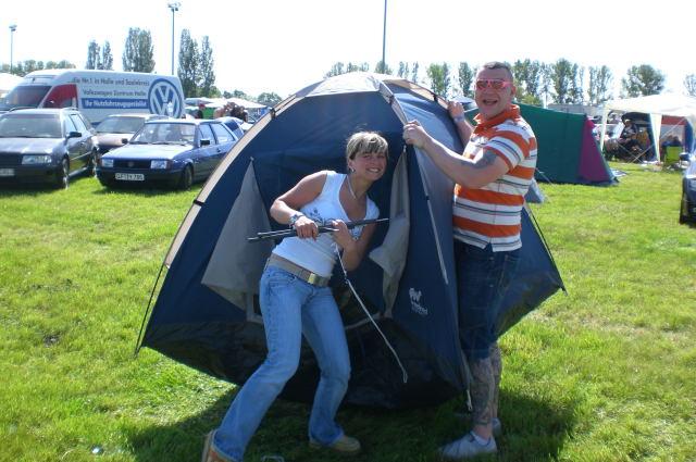 Und wech mit dem Zelt