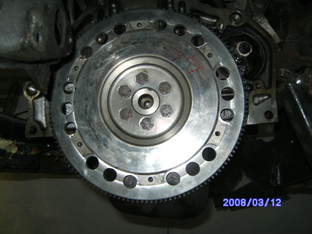 Schwungmasse am Getriebe